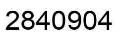 Number 2840904 black image