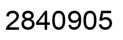 Number 2840905 black image