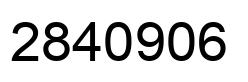 Number 2840906 black image