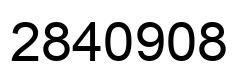 Number 2840908 black image