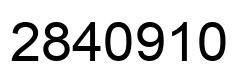 Number 2840910 black image