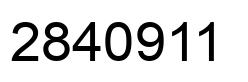 Number 2840911 black image