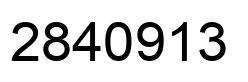 Number 2840913 black image