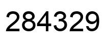 Number 284329 black image