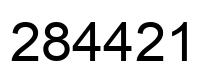 Number 284421 black image