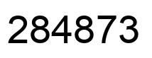 Number 284873 black image