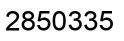 Number 2850335 black image