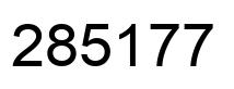 Number 285177 black image