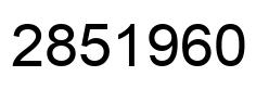 Number 2851960 black image