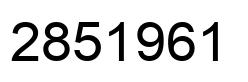 Number 2851961 black image