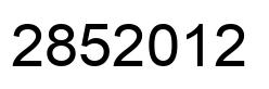 Número 2852012 imagen negro