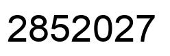 Number 2852027 black image