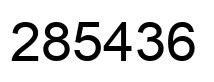 Number 285436 black image