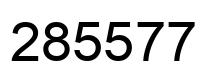 Number 285577 black image