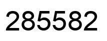 Number 285582 black image
