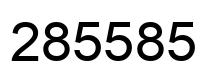 Number 285585 black image