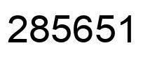 Number 285651 black image