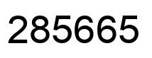 Number 285665 black image
