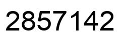 Number 2857142 black image