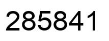 Number 285841 black image