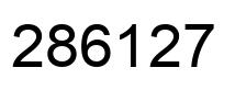 Number 286127 black image
