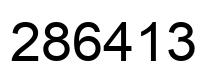 Number 286413 black image