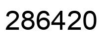 Number 286420 black image