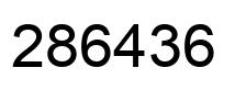 Number 286436 black image