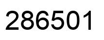 Number 286501 black image