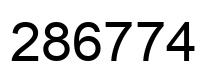 Número 286774 imagen negro
