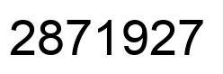 Number 2871927 black image