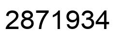 Number 2871934 black image