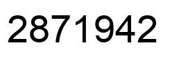 Number 2871942 black image