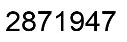 Number 2871947 black image