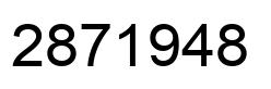 Number 2871948 black image