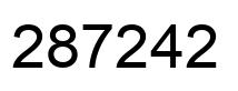 Número 287242 imagen negro