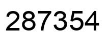 Number 287354 black image