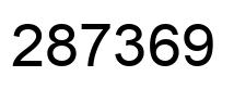 Número 287369 imagen negro
