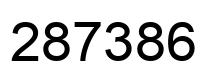 Número 287386 imagen negro