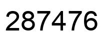 Number 287476 black image
