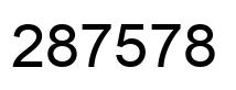 Number 287578 black image