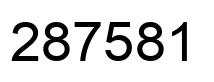 Number 287581 black image