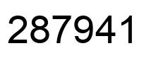 Number 287941 black image