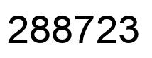 Number 288723 black image