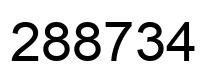 Number 288734 black image