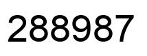 Number 288987 black image