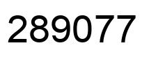 Number 289077 black image