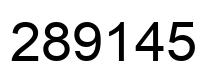 Number 289145 black image