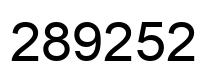 Número 289252 imagen negro