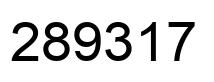 Number 289317 black image